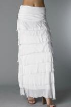  Tiered Washable Silk Skirt