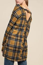  Plaid V-neck Cozy Tee