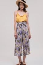  High-waisted Floral Pant