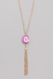  Agate Tassel Necklace