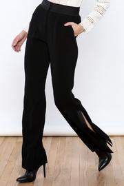  Black Slit Trousers
