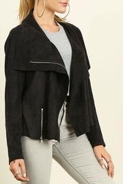  Suede Zip Up Jacket