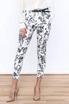  Beige Floral Pants