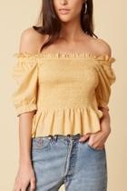  Maize Off-shoulder Top