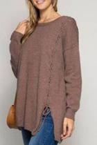  Lace Side Sweater