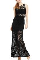  Lace Illusion Gown