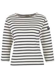  White & Navy Breton Shirt