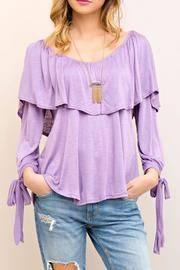  Ruffle Lilac Top