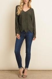  Olive Cut Out Top
