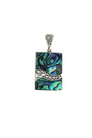  Abalone Wave Pendant