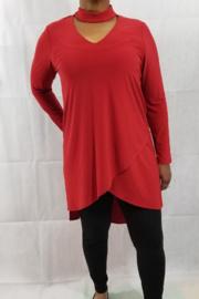  Choker V-neck Tunic