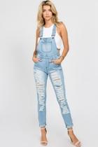  Destroyed Denim Jumpsuit