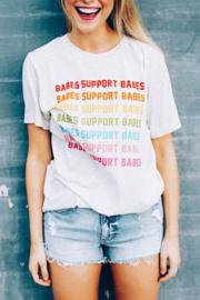  Babes Support Babes Rainbow Tee