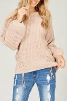  Chenille Knit Sweater