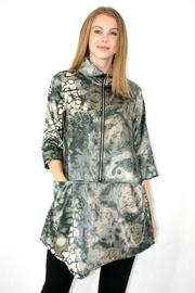  Metallic Floral Tunic