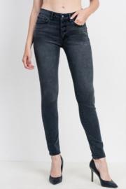  Mid Rise Button Down Skinny