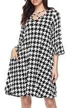  Houndstooth Strappy Tunic