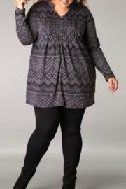 Tribal Print Tunic/dress With Pleat Detail