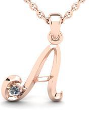  Rose Initial Necklace