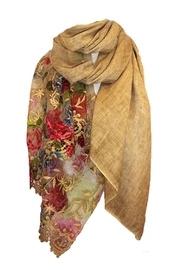  Flower-embroidered Lightweight Scarf