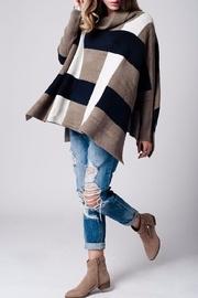  Plaid Poncho Sweater