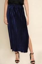  High-waist Velvet Maxi-skirt