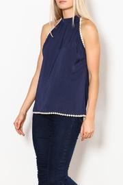  Stevie Halter White Dot Trim Top