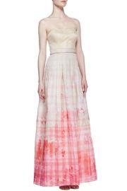  Strapless Floral Gown