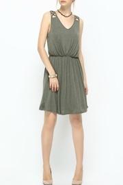 Olive Latice-trim Dress