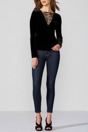  Velvet Criss-cross Top