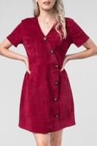  Corduroy Button-down Dress
