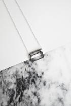  Tube Rectangle Necklace