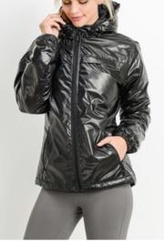  Black Glossy Rain Jacket