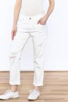  Distressed White Jean
