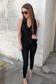  Luster Cowl-neck Top