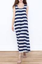  Nautical Stripe Midi Dress