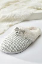  Cream Knitted Slippers
