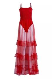 Red Mesh Coverup/dress