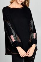  Contrast Sleeved Top