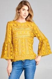  Bell-sleeve Crochet Top