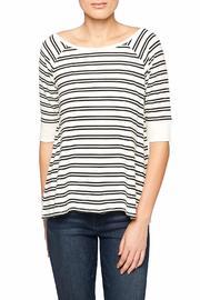  Pleat Back Striped Top