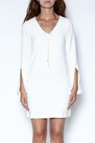  Slit Bell Sleeve Dress
