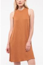  Sleeveless Knit Dress With Contrast Tie Back