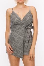  Grey Plaid Romper