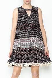  Floral Tassel Trim Dress