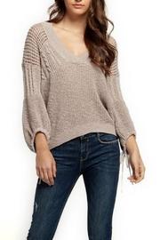  Tie-sleeve Knit Sweater