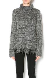  Turtleneck Fringe Sweater