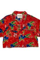  Red Parrot Hawaiian Studded Shirt