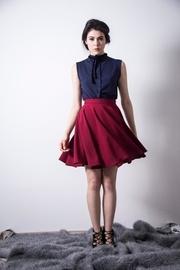  Navy Ribbon Blouse