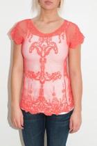  Lace Coral Top